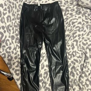 Black leather pants